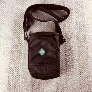 Vintage Sport Zone - Black Nylon Crossbody Travel Bag